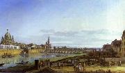 Bernardo Bellotto Dresden from the Right Bank of the Elbe above the Augustus Bridge oil